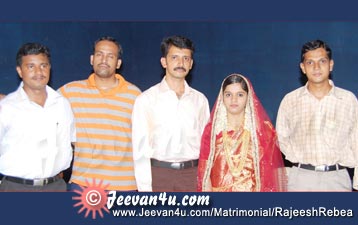 Rajeesh Rebea Marriage Pictures